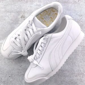 NEW! Puma Roma Basic White Sneakers Size 7.5 $70